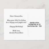 黒、偽の金 93歳の誕生日 + オーダーメイド ネーム ポストカード (裏面)