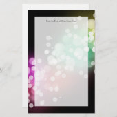 黒(《写真》ぼけ味ライト付き)カラフルデザイン 便箋 (正面/裏面)