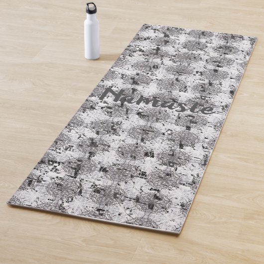 黒、動揺して白、グレーのレース ヨガマット (インサイチュ)