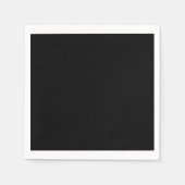 黒、単純エレガント スタンダードカクテルナプキン (正面)
