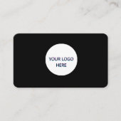 黒 – 完全にカスタマイズ可能なモダンデザイン 名刺 (正面)