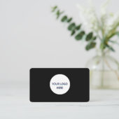 黒 – 完全にカスタマイズ可能なモダンデザイン 名刺 (スタンド正面)