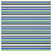 黒、淡いシアン、青、薄い緑の線 ファブリック (見本)