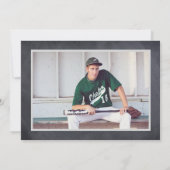 黒/灰色の黒板 - 卒業おめでとうのご案内 招待状 (裏面)