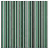 黒、灰色、および海の緑の色の線 ファブリック (見本)