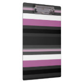 黒、灰色、白のストライプ クリップボード (右)