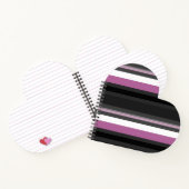 黒、灰色、白のストライプ ノートブック (内部)