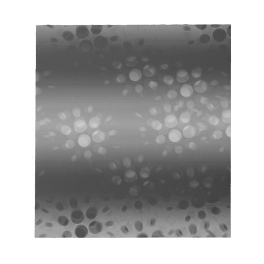 黒、灰色、白のドットのスクラップブック紙 ノートパッド (正面)