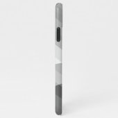 黒、灰色、白の幾何学的抽象芸術 iPhoneケース (右側)