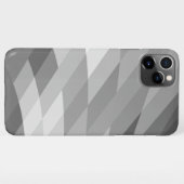 黒、灰色、白の幾何学的抽象芸術 iPhoneケース (裏面横)