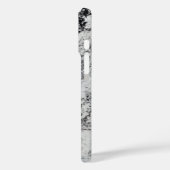 黒、灰色、白の花崗岩 Case-Mate iPhoneケース (裏面 / 左)