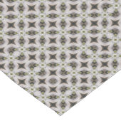 黒、灰色、緑のレトロ星模様 ショートテーブルランナー (コーナー)