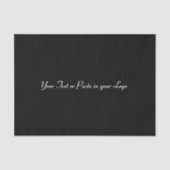 黒 – -無地のパターンなし 薄葉紙 (正面)