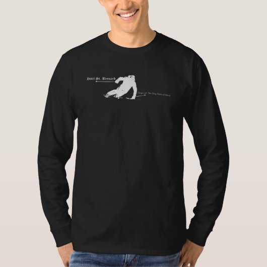 (黒)犬の精神状態 Tシャツ (正面)