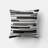 黒、白いそして灰色の水平線 クッション (裏面)