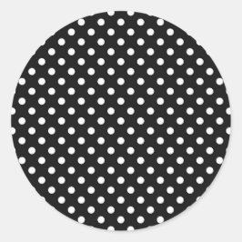 黒（白いドット） ラウンドシール