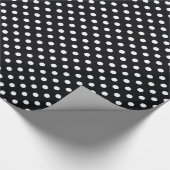 黒（白いドット） ラッピングペーパー (角)