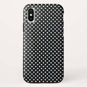 黒(白いドット) iPhone XSケース
