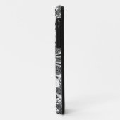 黒+白い花の銀Omの穹窖のiPhone 5 Case-Mate iPhoneケース (裏面/左)