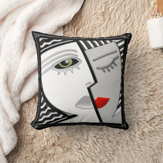 -黒、白および赤を一緒に来て下さい クッション (ブランケット)