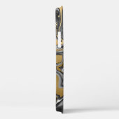 黒、白および金ゴールドマーブル油スリック抽象芸術 Case-Mate iPhoneケース (裏面 / 右)