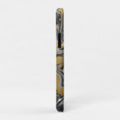 黒、白および金ゴールドマーブル油スリック抽象芸術 Case-Mate iPhoneケース (裏面/右)