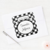 黒+白のスクリプト – キッチンから – Jar/ラベル スクエアシール (封筒)