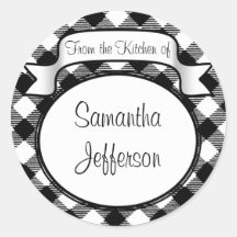 黒+白のスクリプト – キッチンから – Jar/ラベル