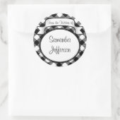 黒+白のスクリプト – キッチンから – Jar/ラベル ラウンドシール (バッグ)