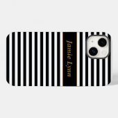 黒/白のストライプ Case-Mate iPhoneケース (裏面 (横))