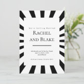 黒+白の光学錯覚結婚式招待状 招待状 (スタンド正面)