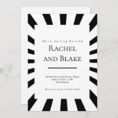 黒+白の光学錯覚結婚式招待状 招待状 (正面/裏面)