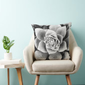 黒&白の多肉植物装飾用クッション クッション (椅子)