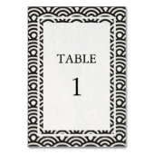 黒+白の日本の大腿の表の番号 テーブルナンバー (裏面)