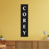 黒/白の最初/ファミリ/姓 キャンバスプリント (インサイチュ (リビング))