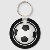 黒、白の格安サッカーキーホルダーサッカーの好意 キーホルダー (裏面)