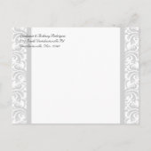 黒/白の結婚式の日付の写真はがきを保存 案内ポストカード (裏面)