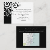 黒+白の逆旋回披露宴とマップカード エンクロージャーカード (正面/裏面)