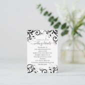 黒+白の逆旋回披露宴詳細 エンクロージャーカード (スタンド正面)