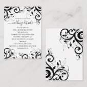 黒+白の逆旋回披露宴詳細 エンクロージャーカード (正面/裏面)