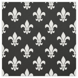 黒、白の（紋章の）フラ・ダ・リ ファブリック