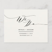 黒+白エレガントな結婚式を行う ポストカード (正面)