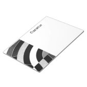 黒/白シック曲線モダンの山形 ノートパッド (アングル)