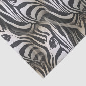 黒 – 白シルエットゼブラリピートデザイン 薄葉紙 (詳細)