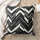 黒/白ジグザグ枕 クッション (ブランケット)