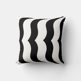 黒+白ゼブラストライプ模様モダン枕 クッション