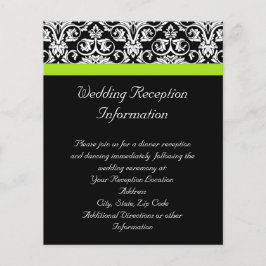 黒/白ダマスク付き/チャートルーズグリーンアクセントストリップ