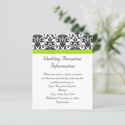 黒/白ダマスク付き/チャートルーズグリーンアクセントストリップ (スタンド正面)