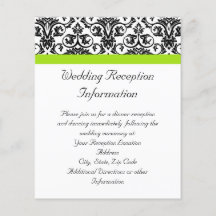 黒/白ダマスク付き/チャートルーズグリーンアクセントストリップ