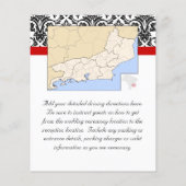 黒/白ダマスク（赤アクセント付き） (裏面)